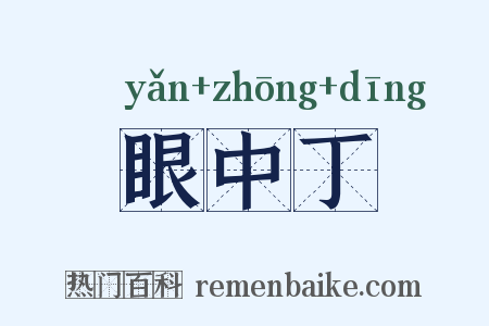 眼中丁是什么意思的图片